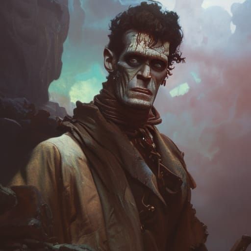 Frankenstein as Pirate: Hyperdetailed Concept Art