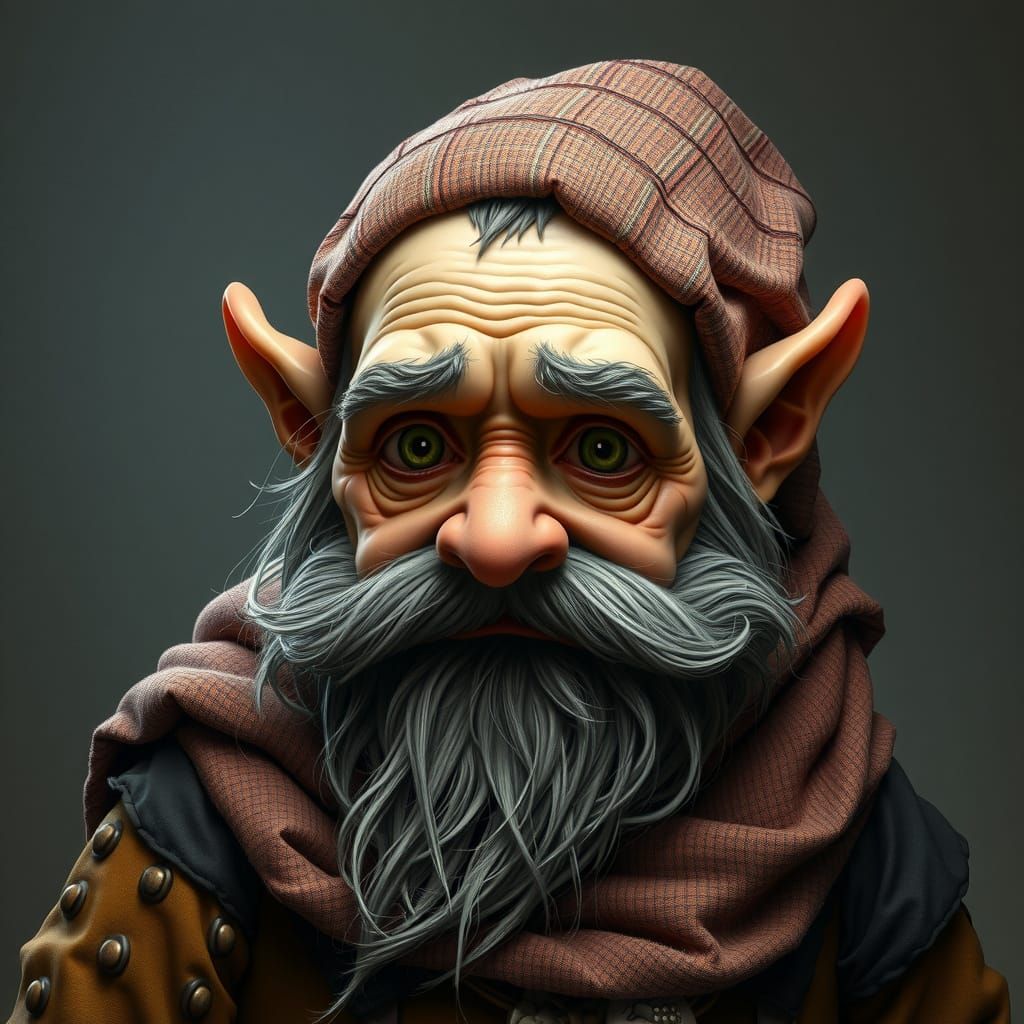 Dwarf Character with Dull, Desaturated Appearance