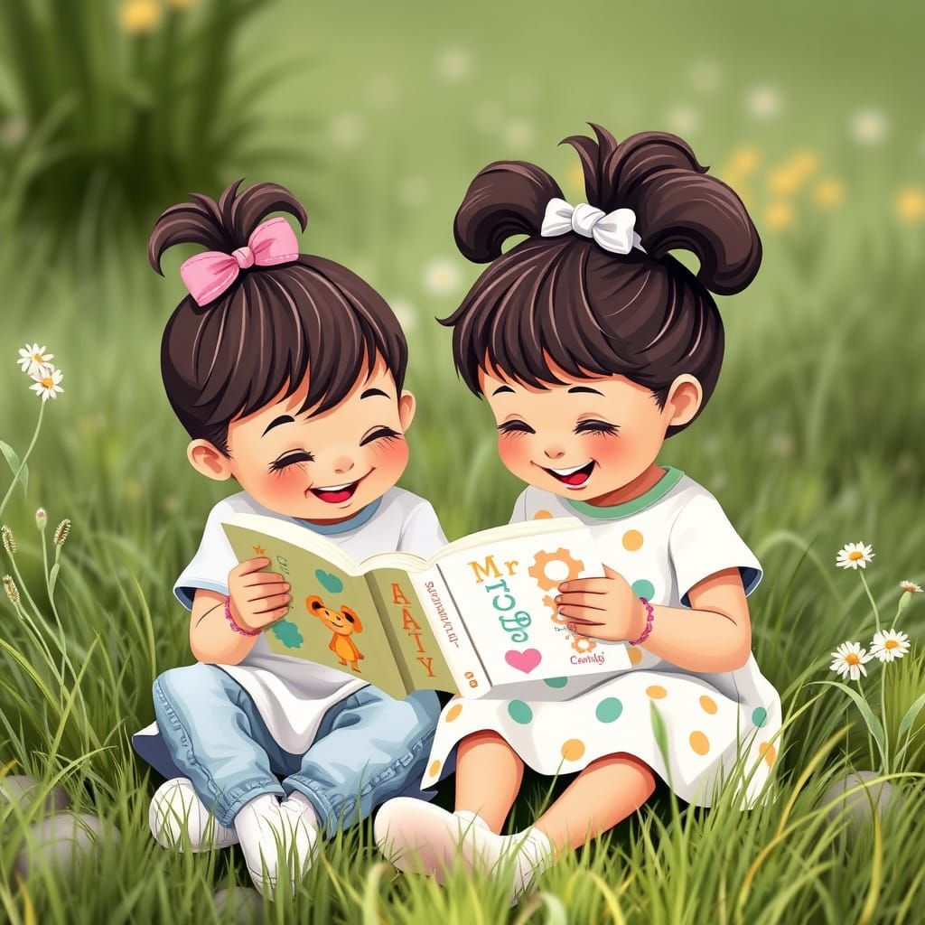 Two Happy Friends Sharing Laughter in the Sunshine