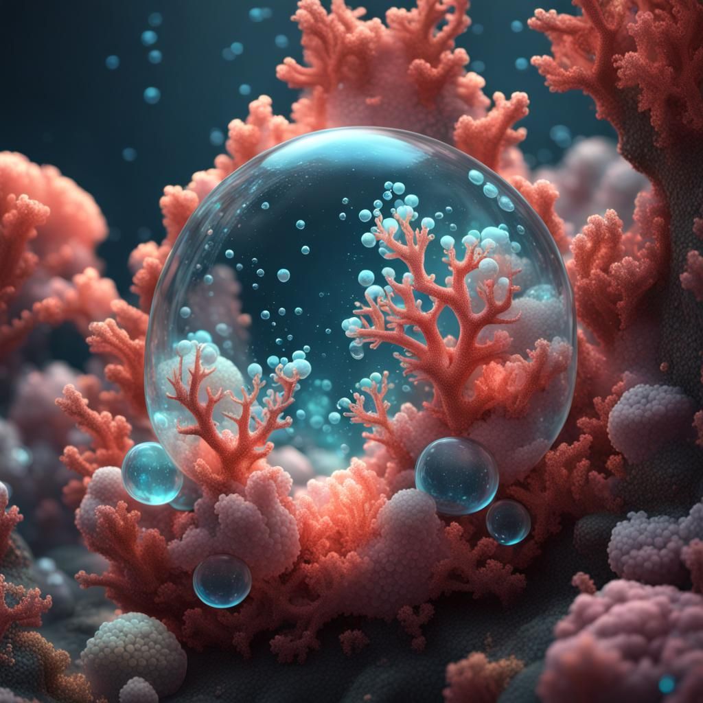 Fantastical Crystal Coral in Detailed Matte Painting