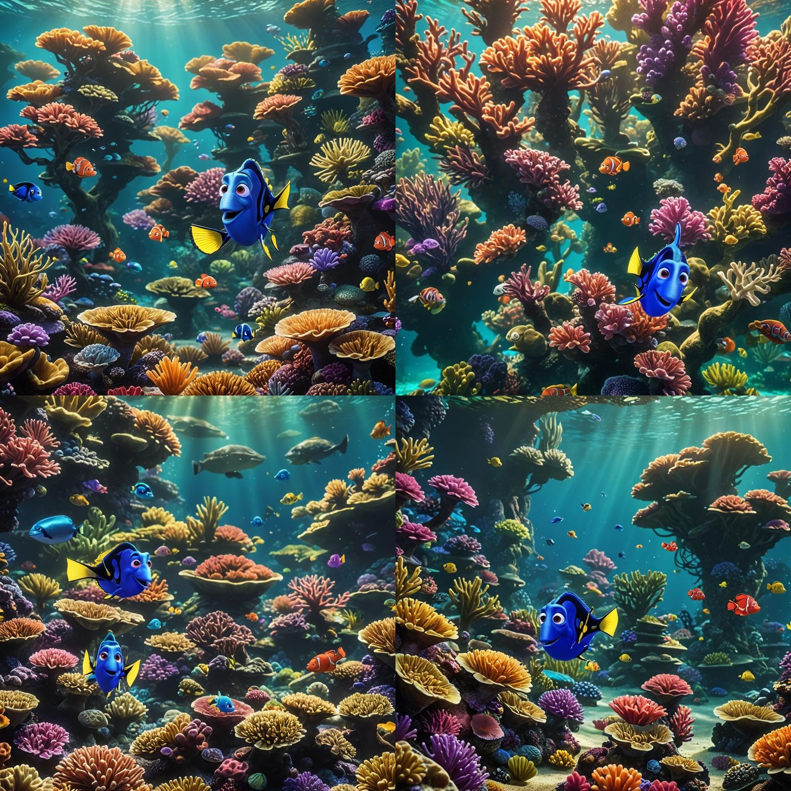 Dory from Finding Nemo in Vibrant Digital Art