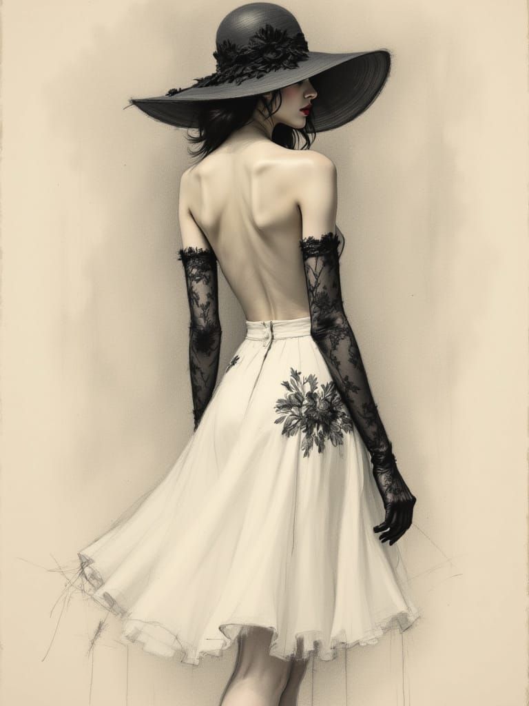 Elegant Avant-Garde Portrait of a Confident Woman