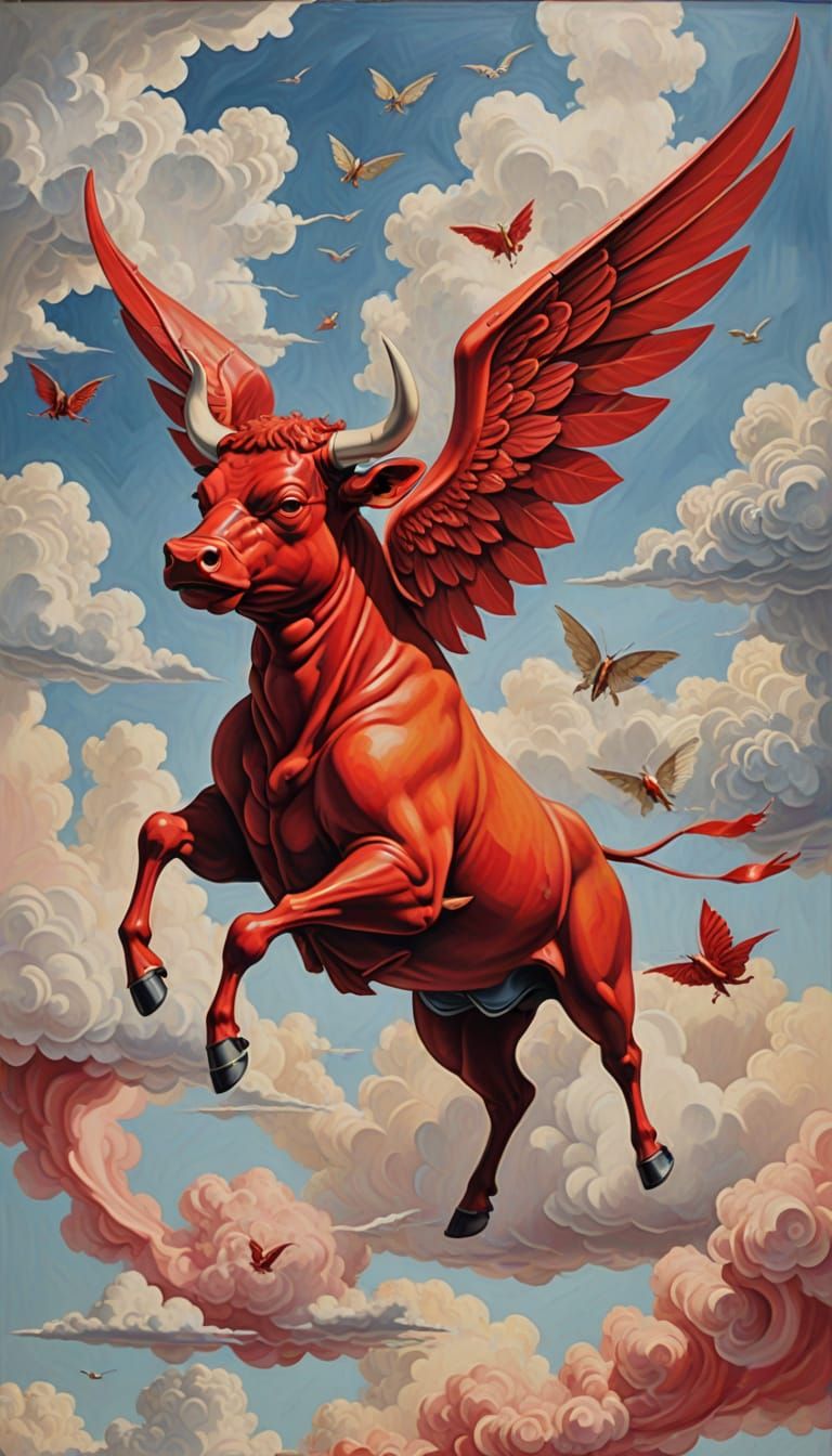 Dadaist Red Bull Anti-War Art: Flying Fall