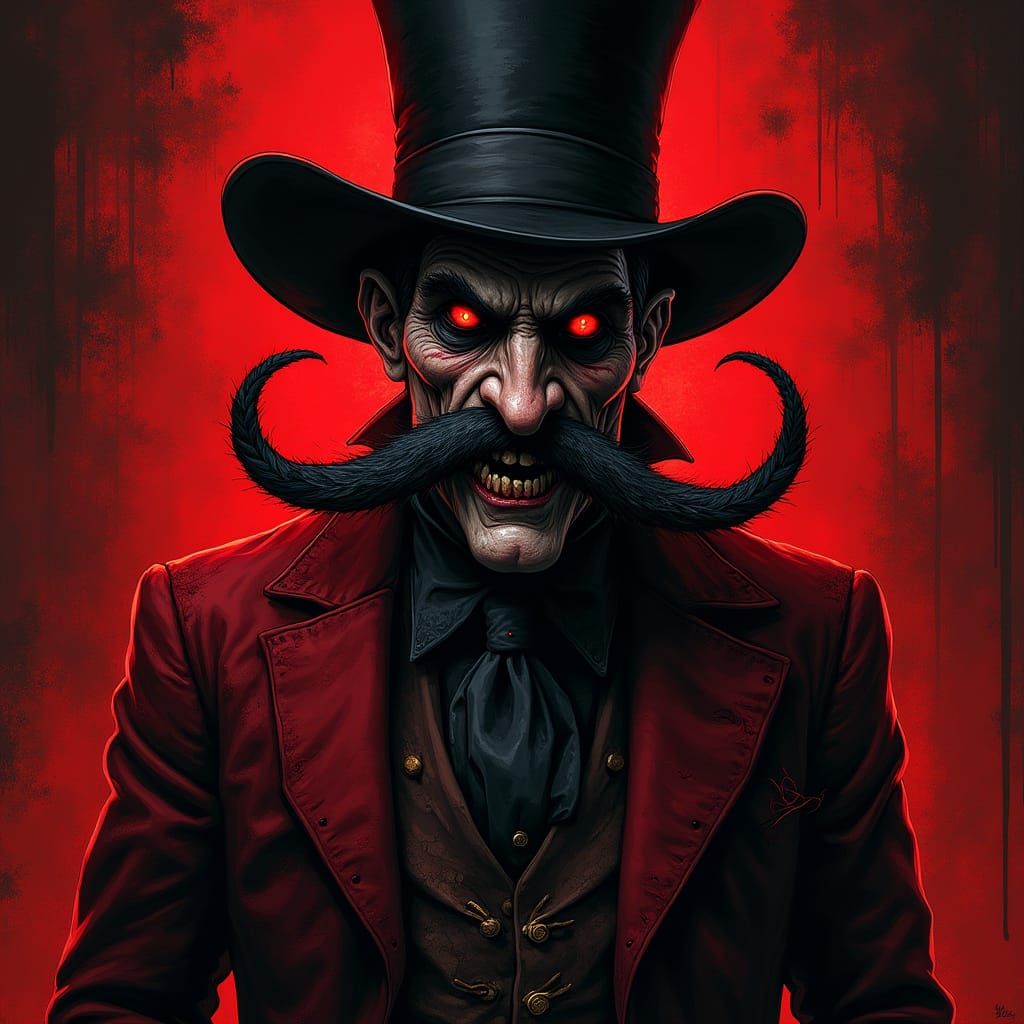 Morbid Magician in Voodoo Suit, Dark Fantasy Art