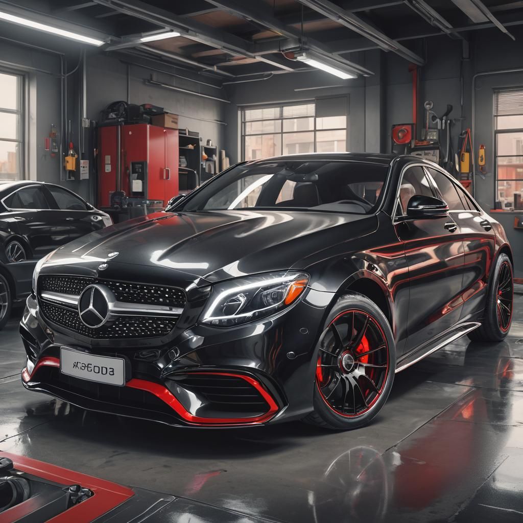 Luxurious Mercedes-Benz Masterpiece in Modern Garage