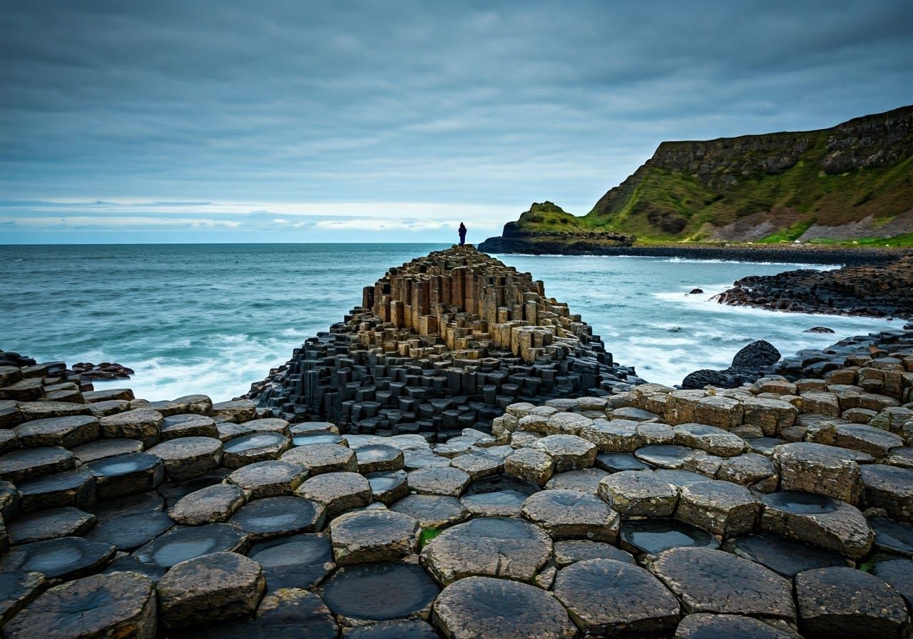 Giant's Causeway Landscape in Vibrant Colors