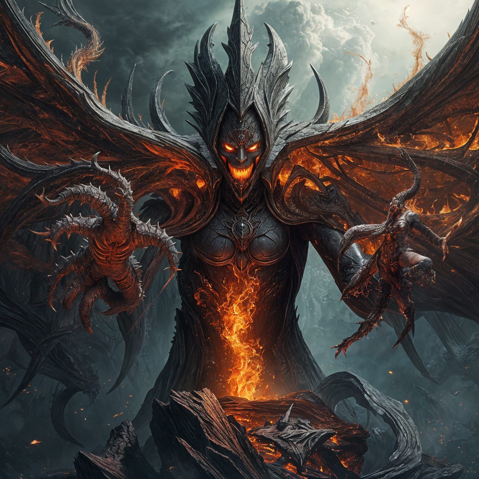 Ethereal Demon Realm in Vivid Fantasy Colors