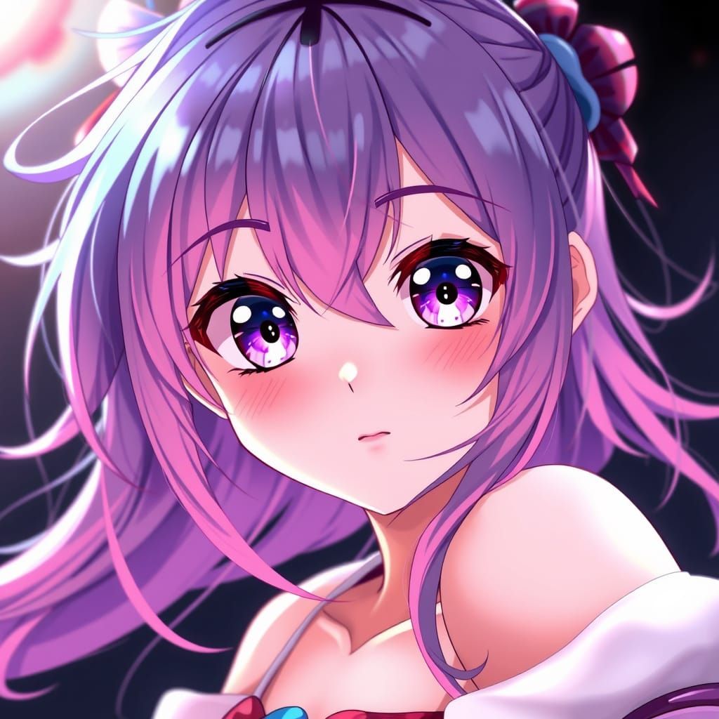 Cute Anime Girl in Dynamic 3D Style