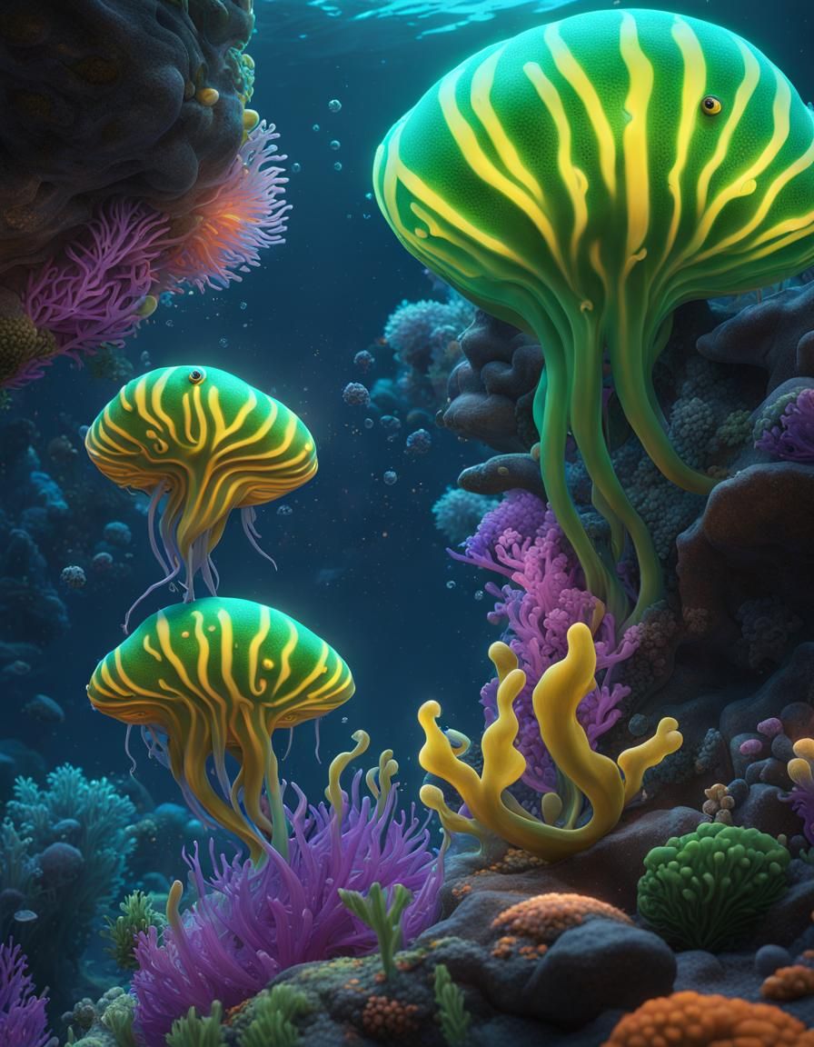 Bioluminescent Sea Creature in Unreal Engine 5
