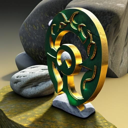 Detailed 3D Celtic Rock Formation Art