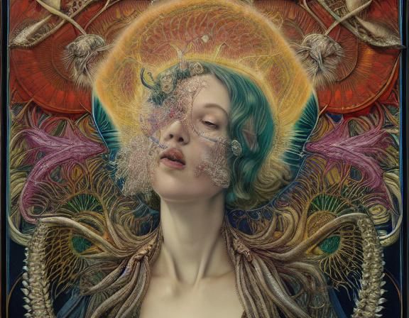 Mythical Tarot Cards in Mixed Media Style