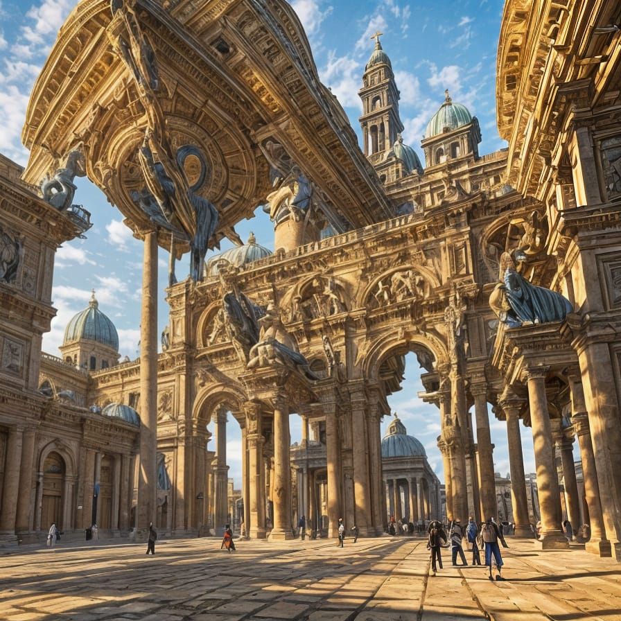 Golden City of Timbuctu in Fantasy Landscapes