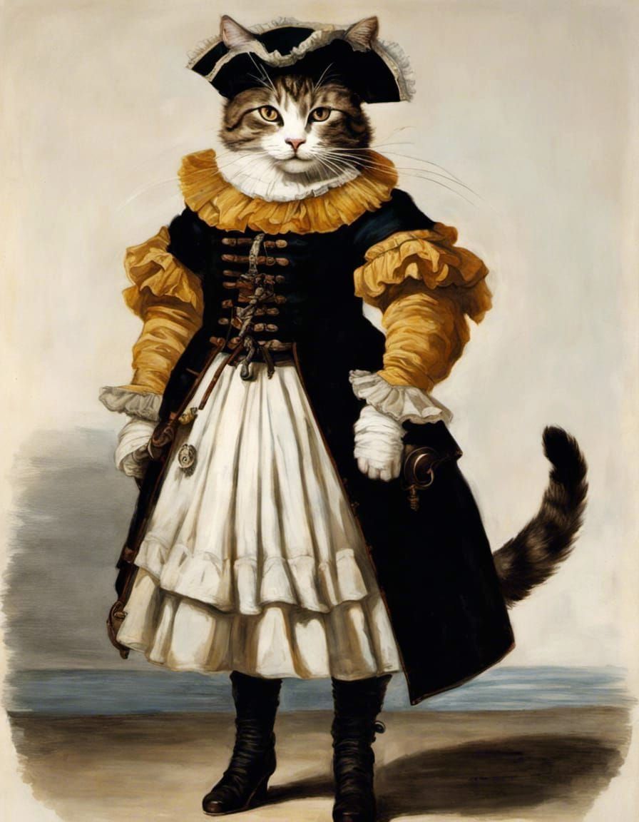 Pirate cat lady ready to plunder!