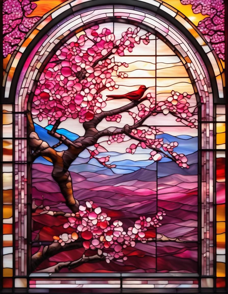 Stained glass vitrage