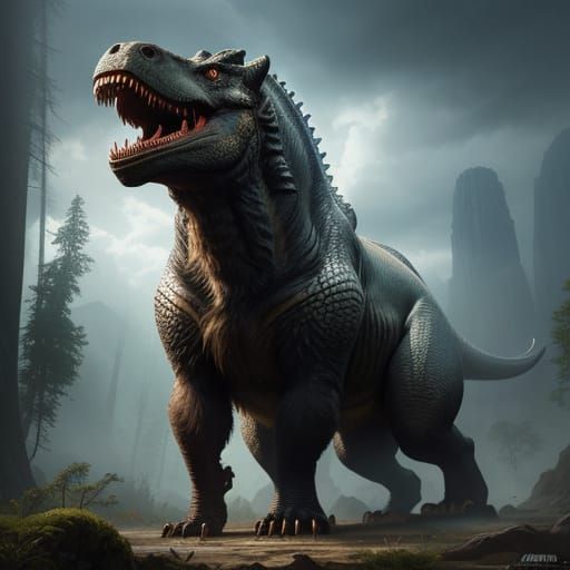 Prehistoric Hybrid Predator Roams Ancient Forest