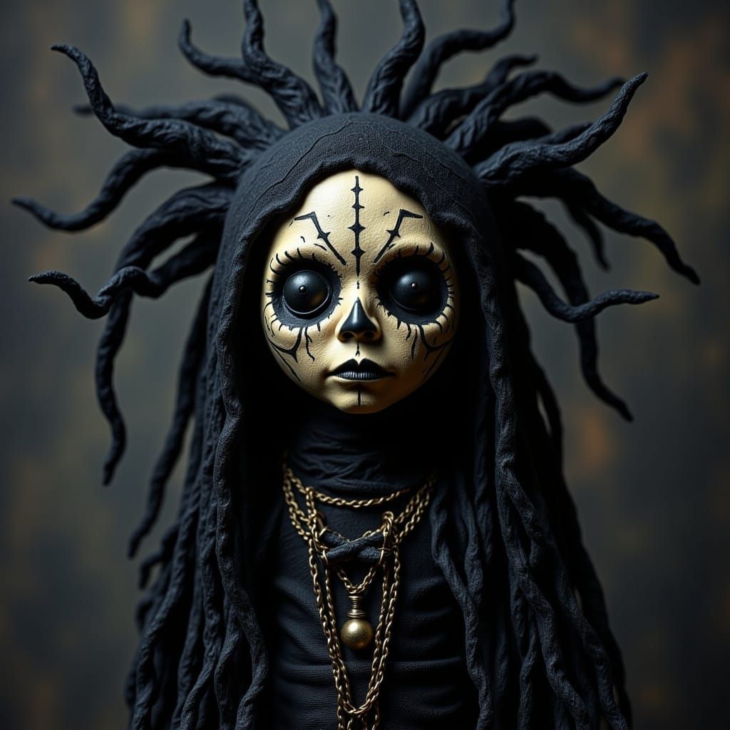 Wraith-Like Creature with Flowing Tendrils