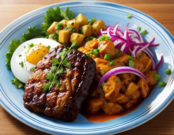 Colorful Food Still Life Generated by AI