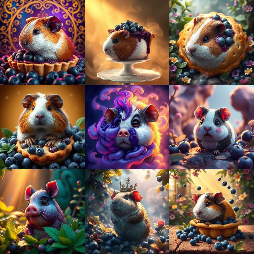 Fantastical Blueberry Pie Guinea Pig