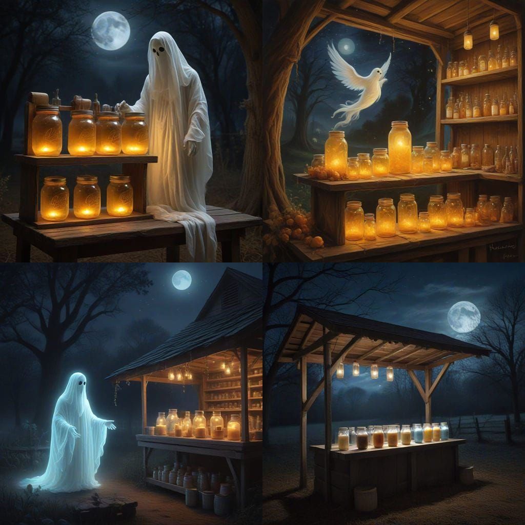 Ethereal Ghost Sells Honey and Moonshine at Farmstand