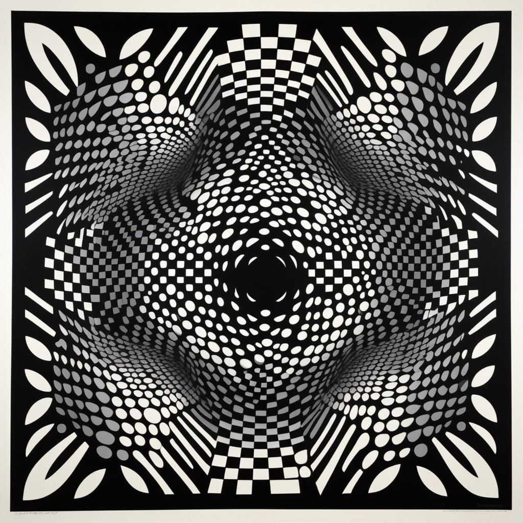 Grimdark Artwork in Geometric Abstraction Style