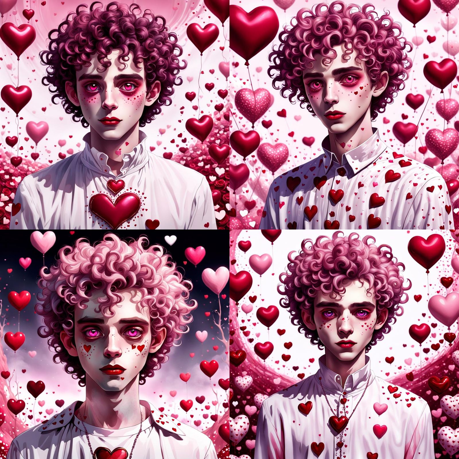Valentine Teen in Tim Burton Style