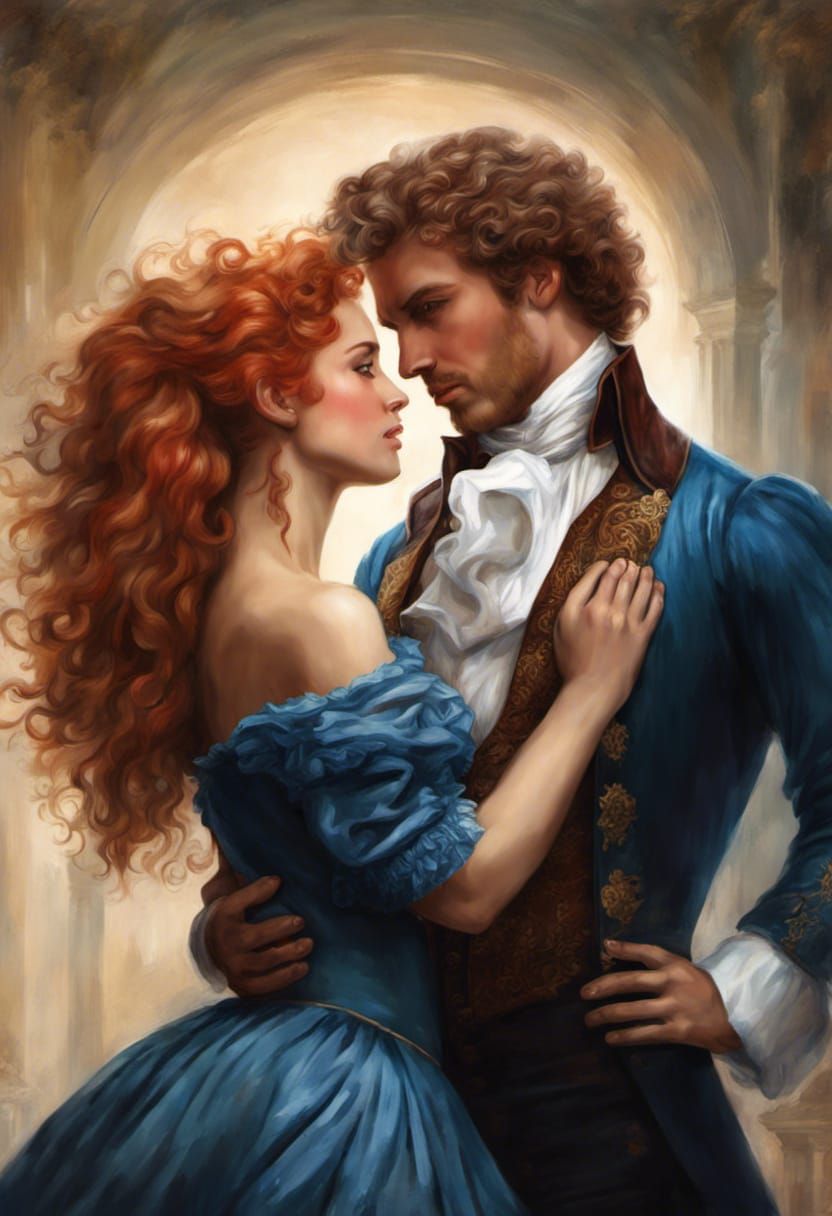 Regency Romance Cover with Duke and Redhead