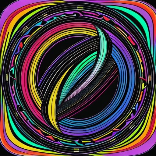 Psychedelic Music Waves Album Cover Art