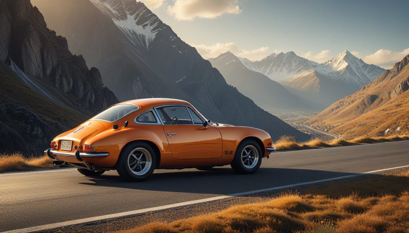 1972 Alpine A110: Mountain Pass Golden Hour Portrait