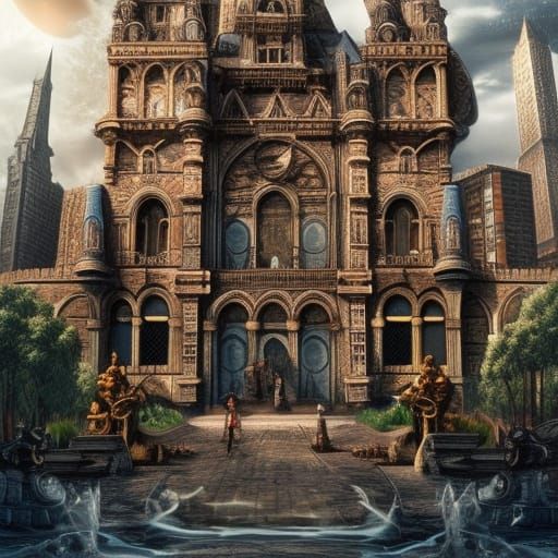 Hyperrealistic Ancient Civilization Concept Art