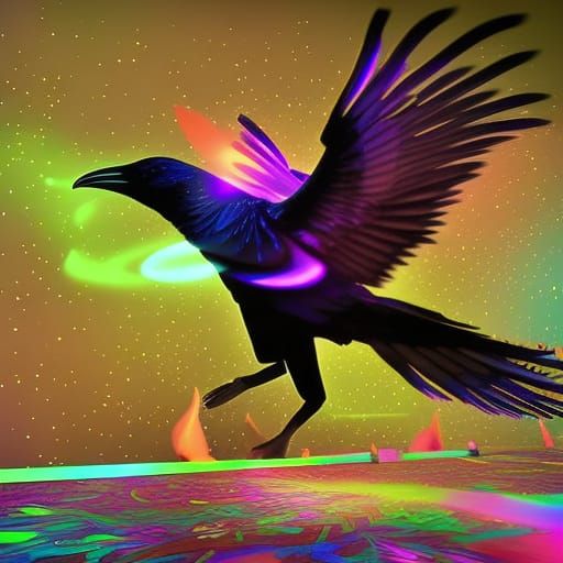 Psychedelic Crow Hop Dance in Pop Art Style
