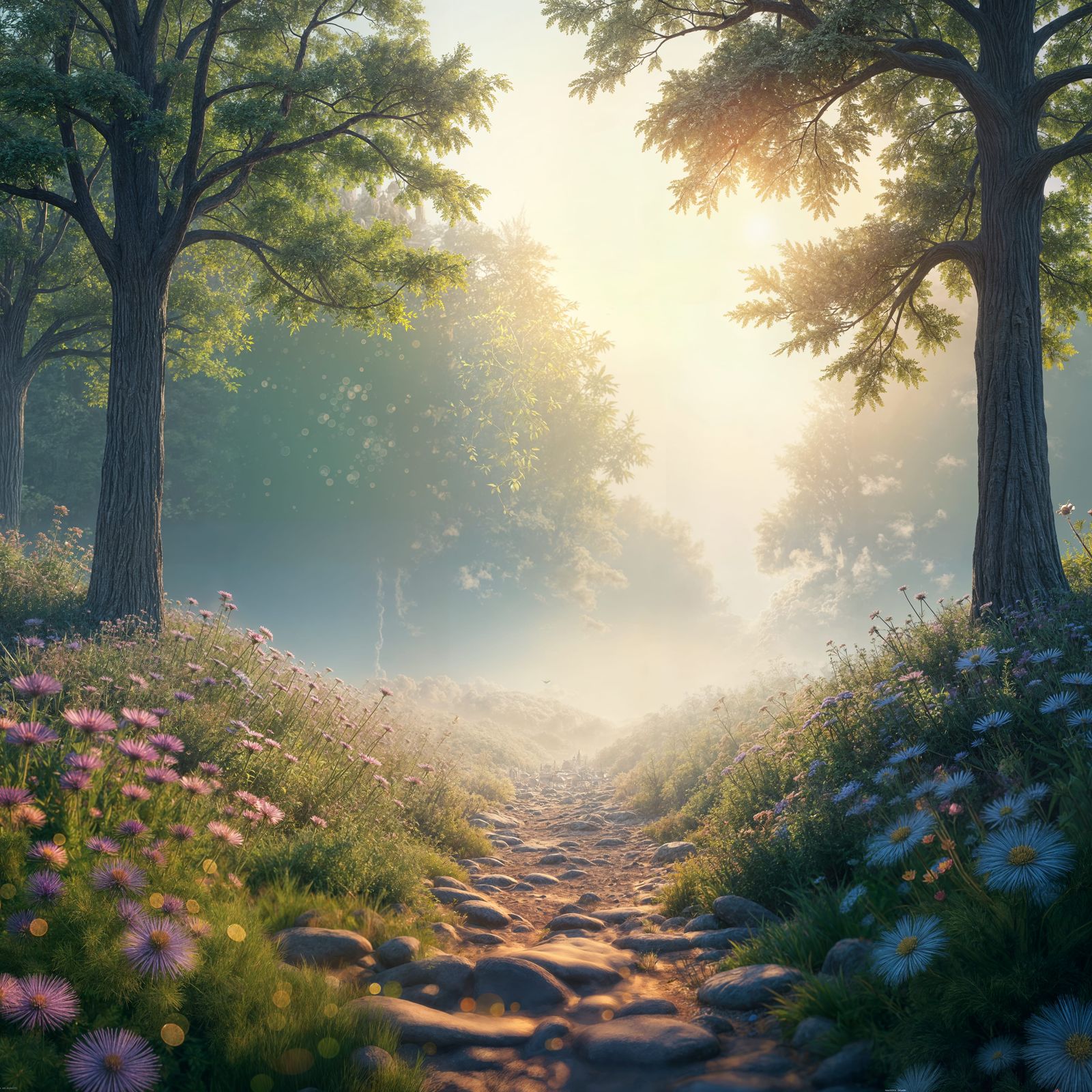 Detailed Mist in 3D Digital Art Style