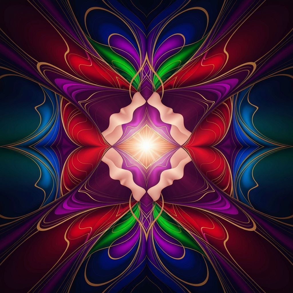 Kaleidoscopic Sacred Geometry in Jewel Tones