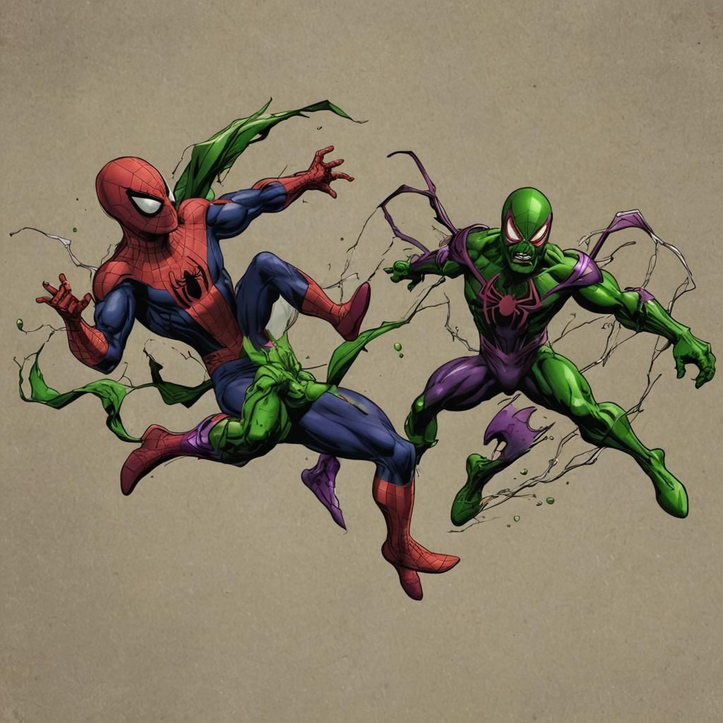 Spider-Man Battles the Green Goblin