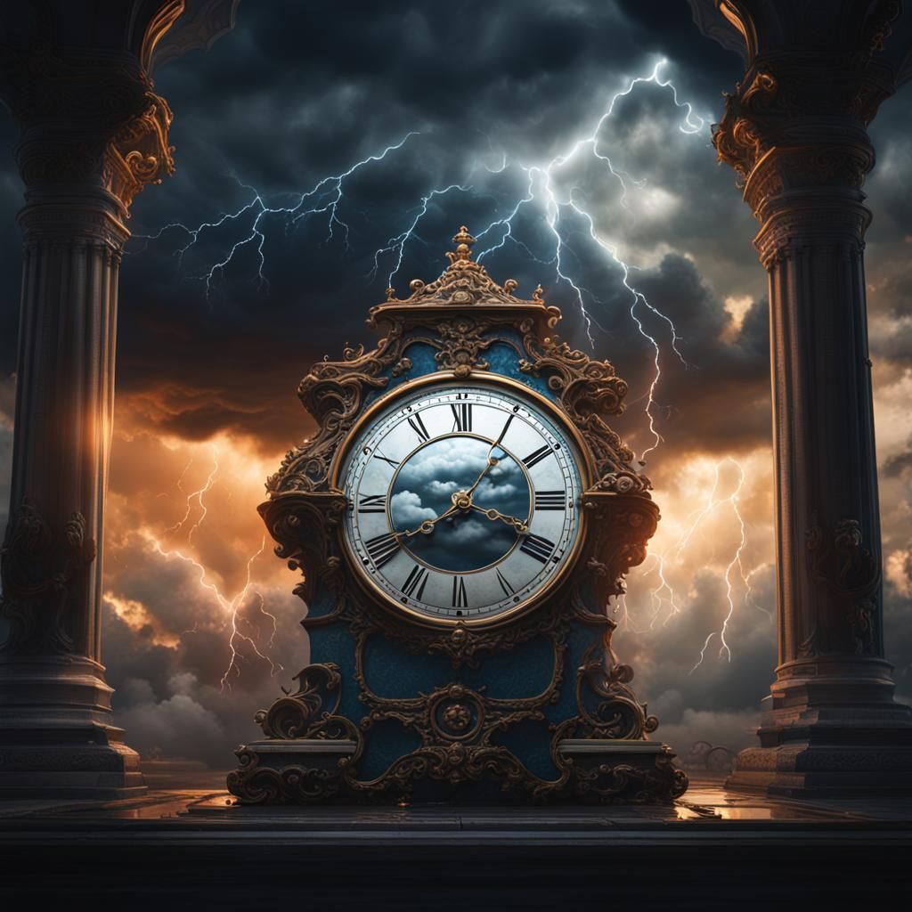Clockwork Storm: Detailed Matte Painting