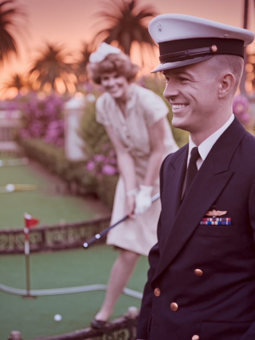Newlyweds Play Mini Golf in 1960s San Diego