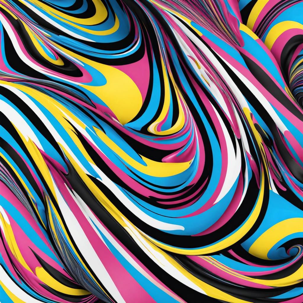 Transgender and Pansexual Flags Swirling Together