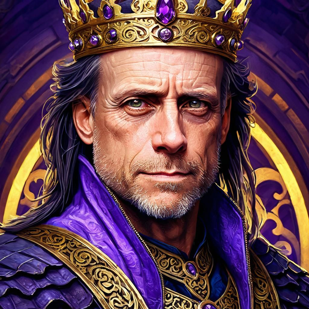Medieval Royal Portrait in Dark Fantasy Style