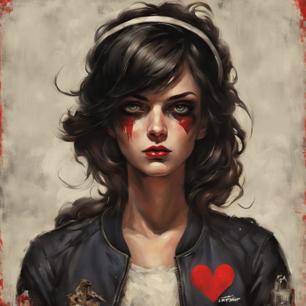 Dark Fantasy Art of a Love Bomber in a Sinister Scene