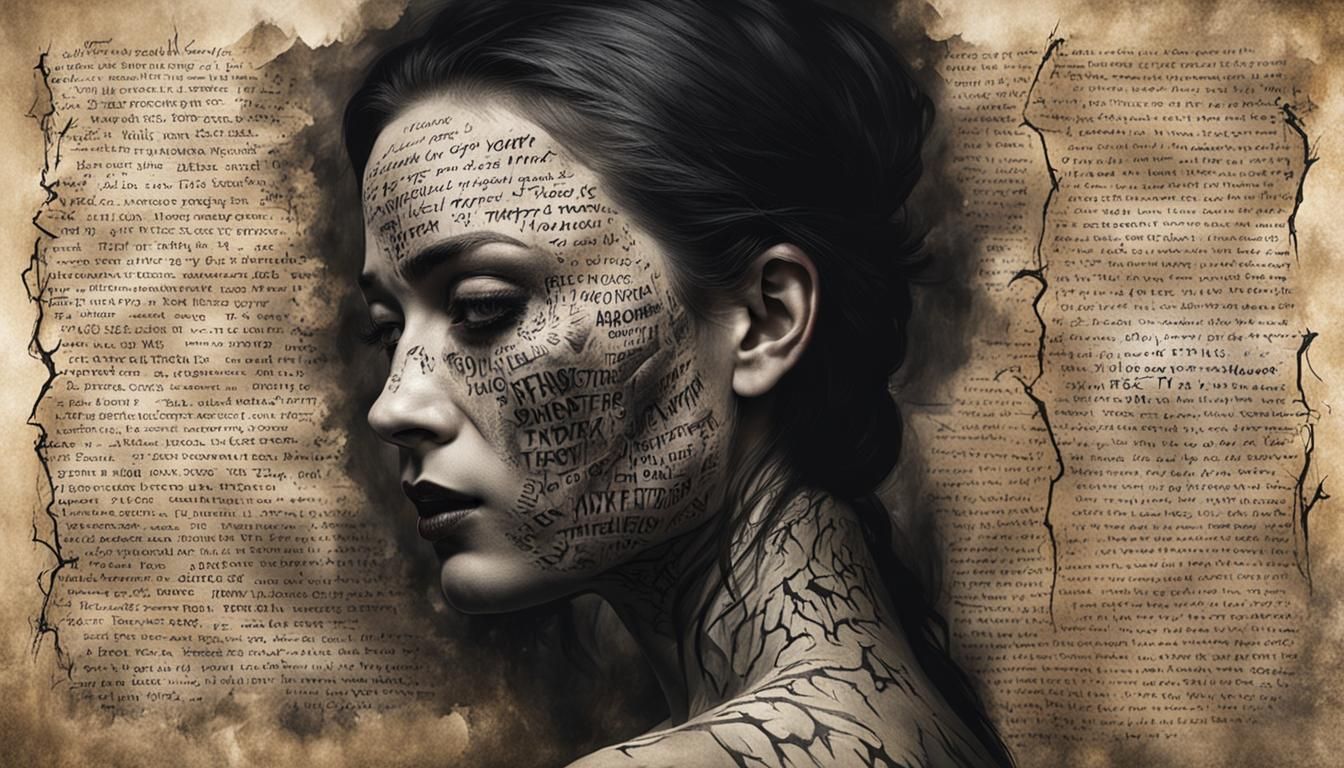 Sinister Inscriptions: Dark Fantasy Portrait