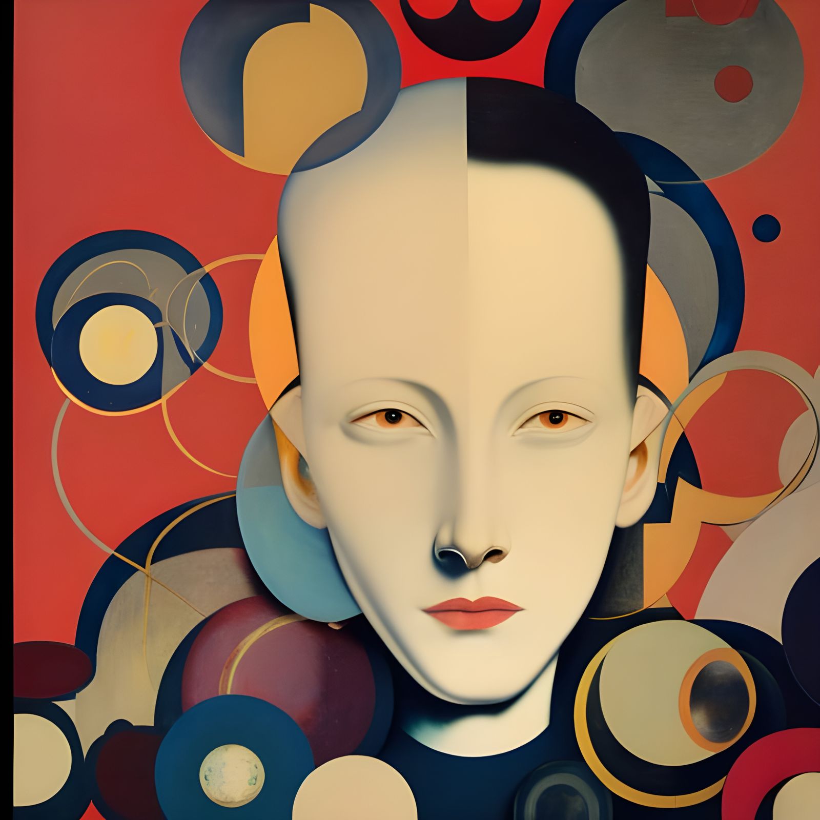 Woman Radiating Power in Colorful Oil Painting