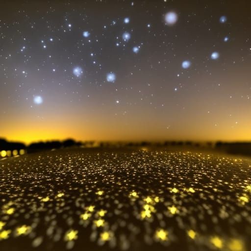 Milky Stars in a Beautiful Night Sky