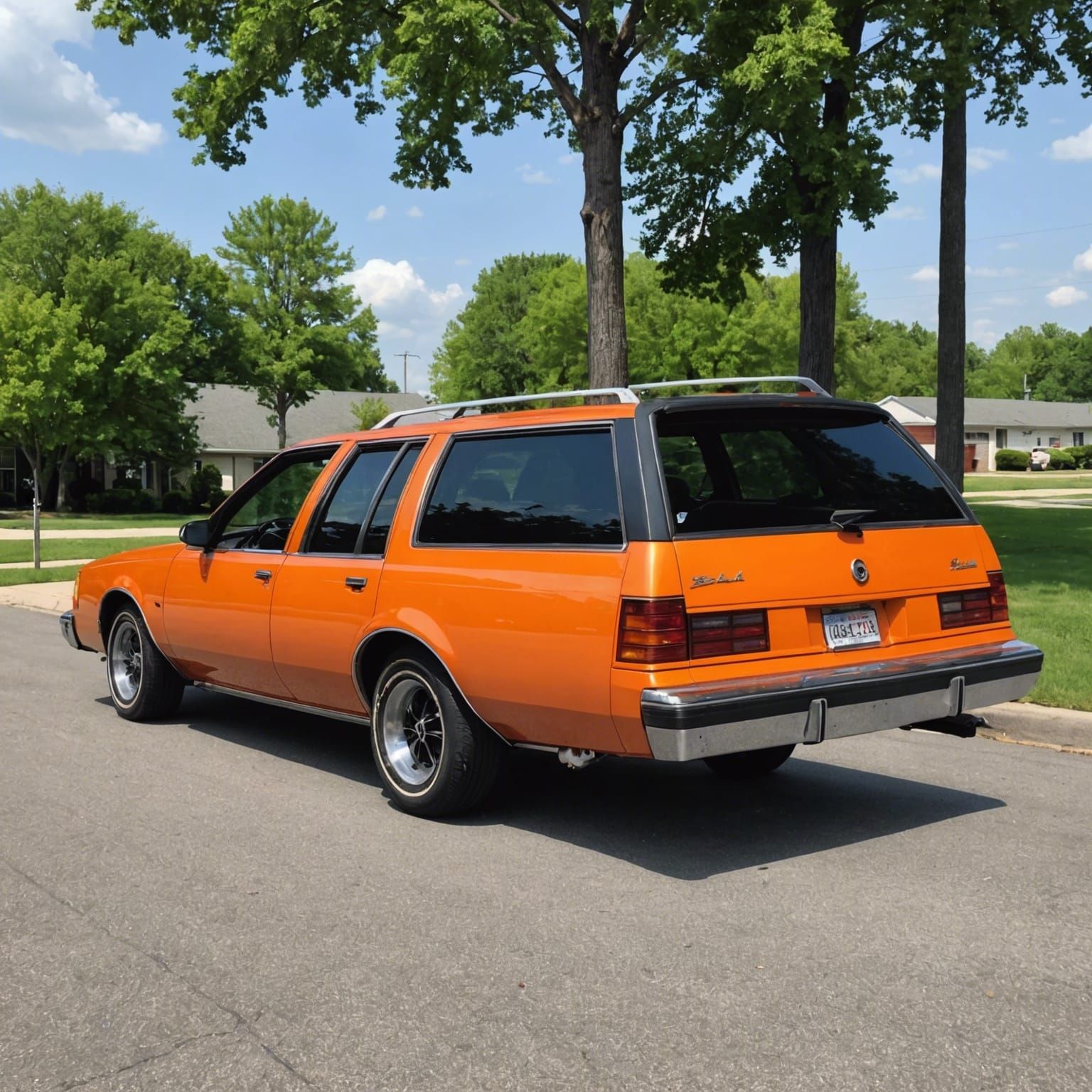 1988 Buick Regal Wagon with Orange Vinyl Wrap