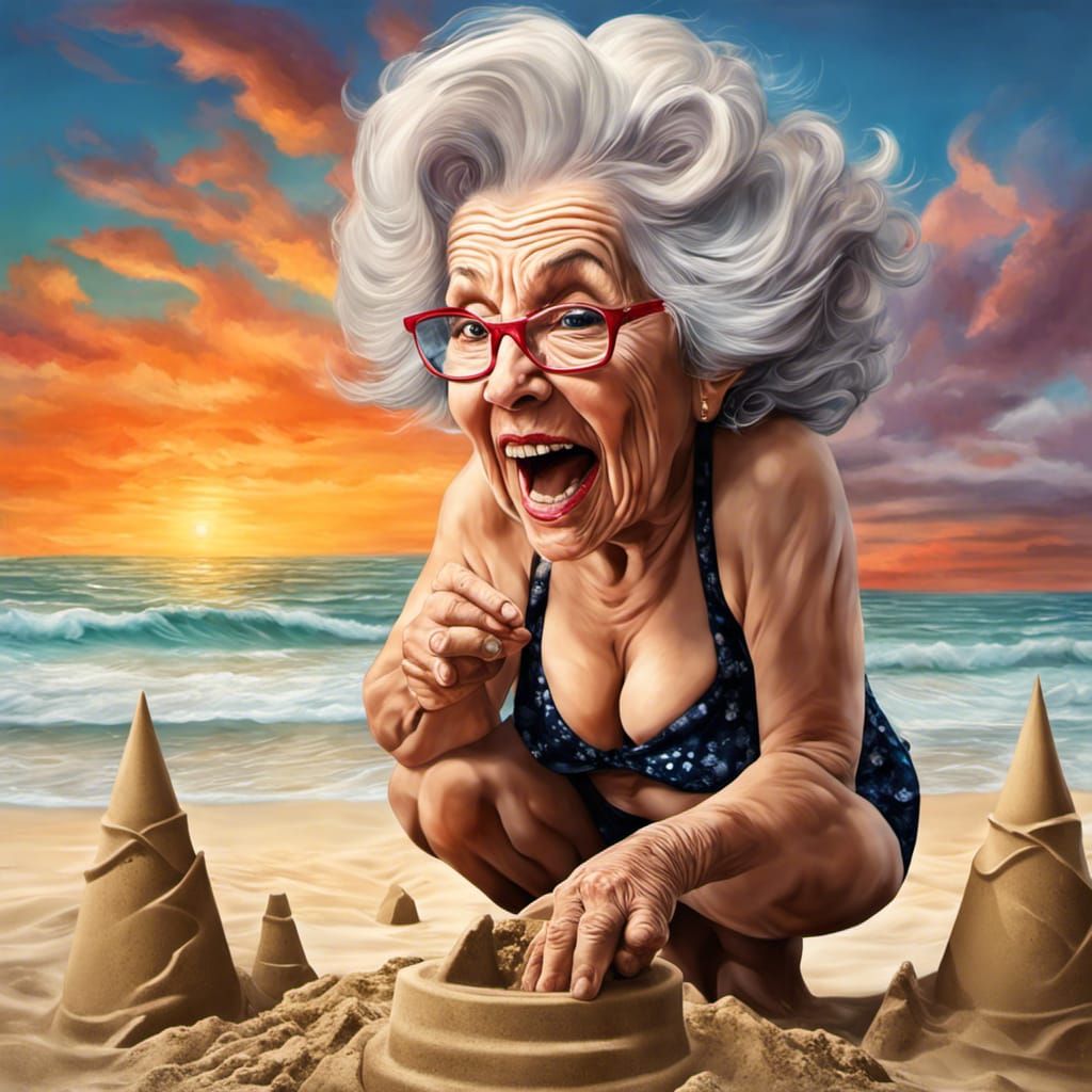 Crazy grandma in her element