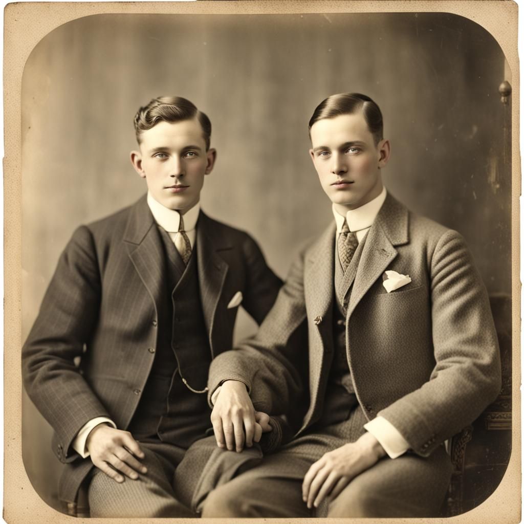 Vintage Photograph of Gay Couple in 1920s