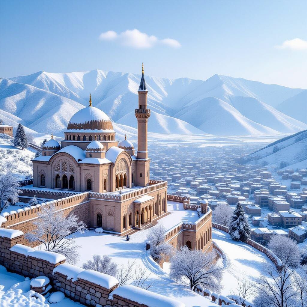 Ishak Pasha Palace: Winter Landscape Photography