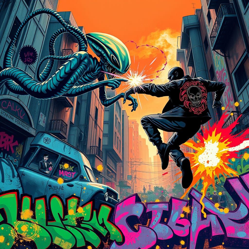 Alien Invasion in Gritty, Graffiti-Covered Casablanca