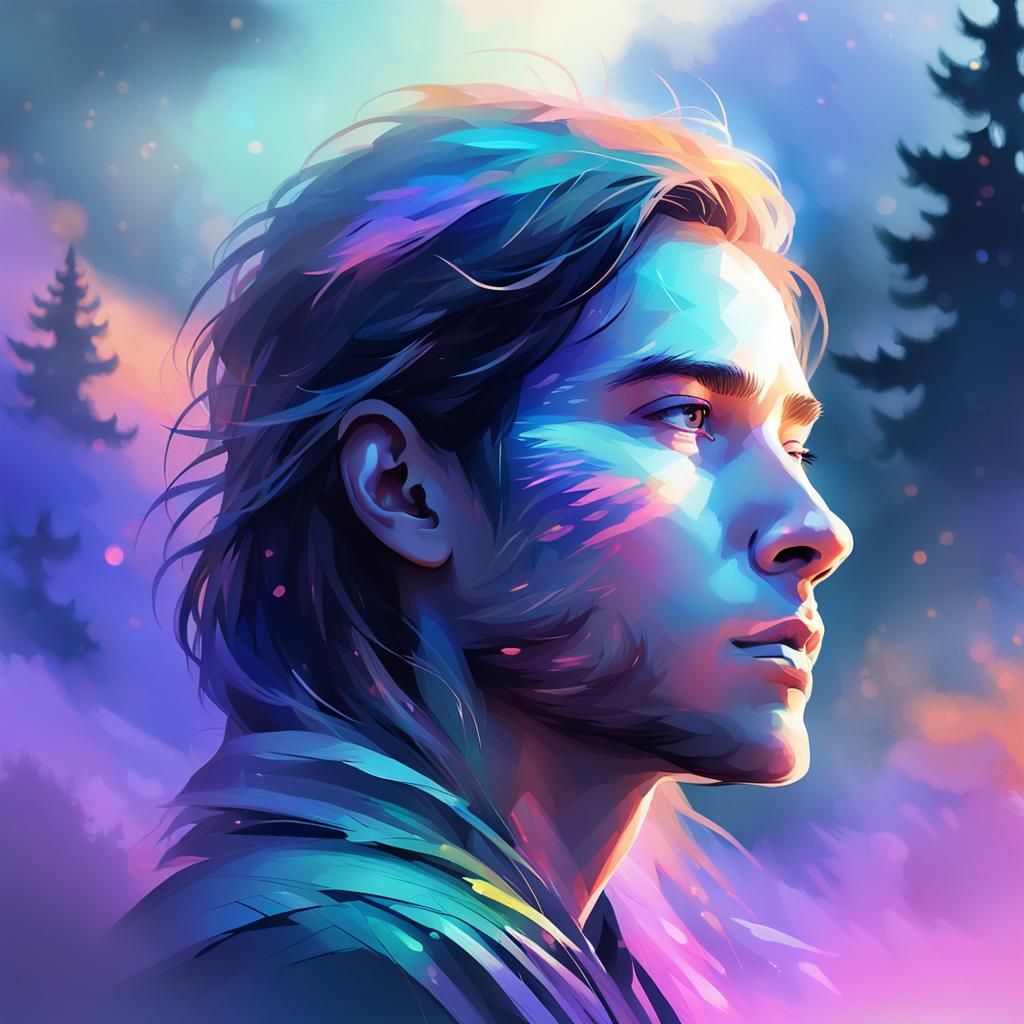 Ethereal Portrait in Dreamy Digital Art Style