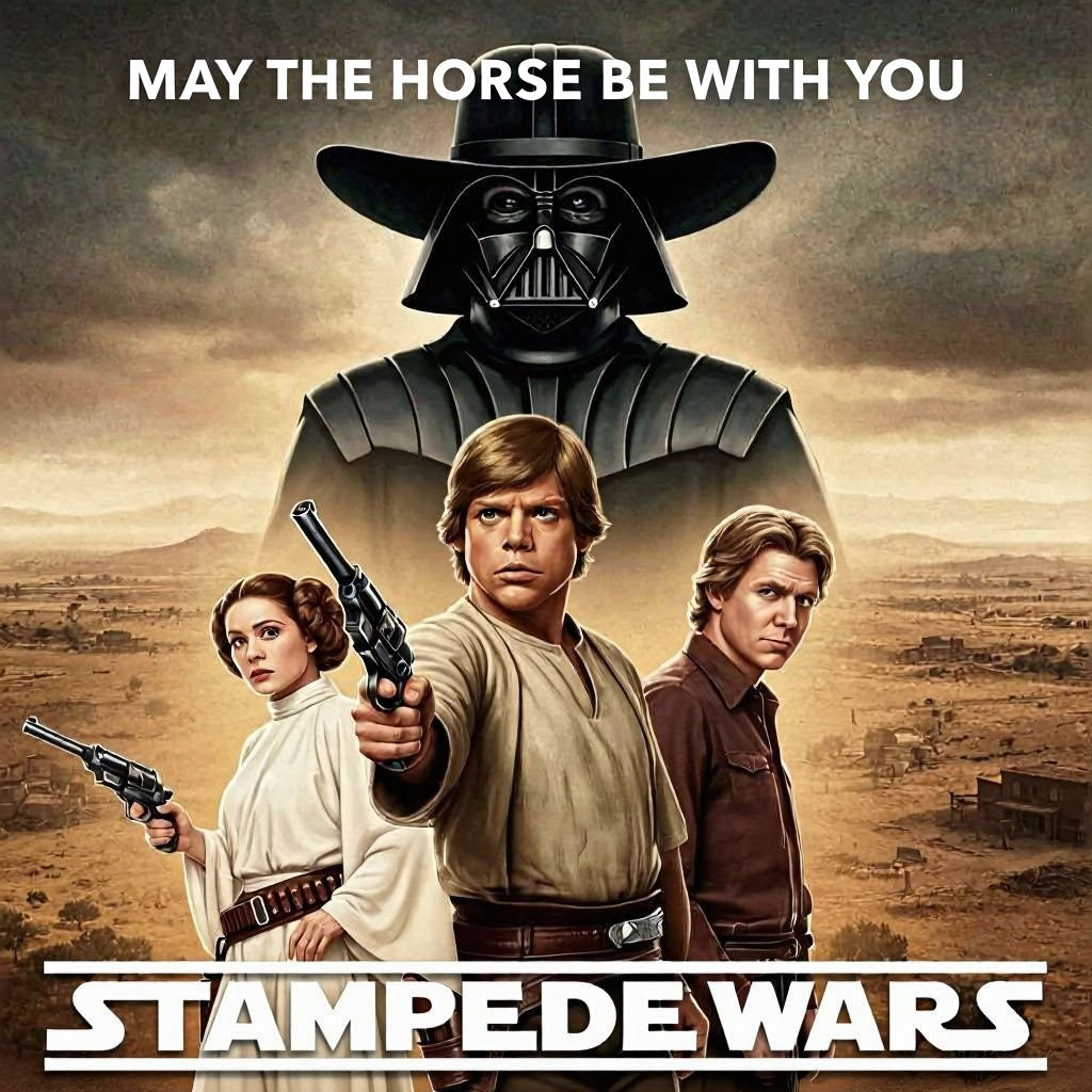 Star Wars Parody Western Poster Stampede Wars