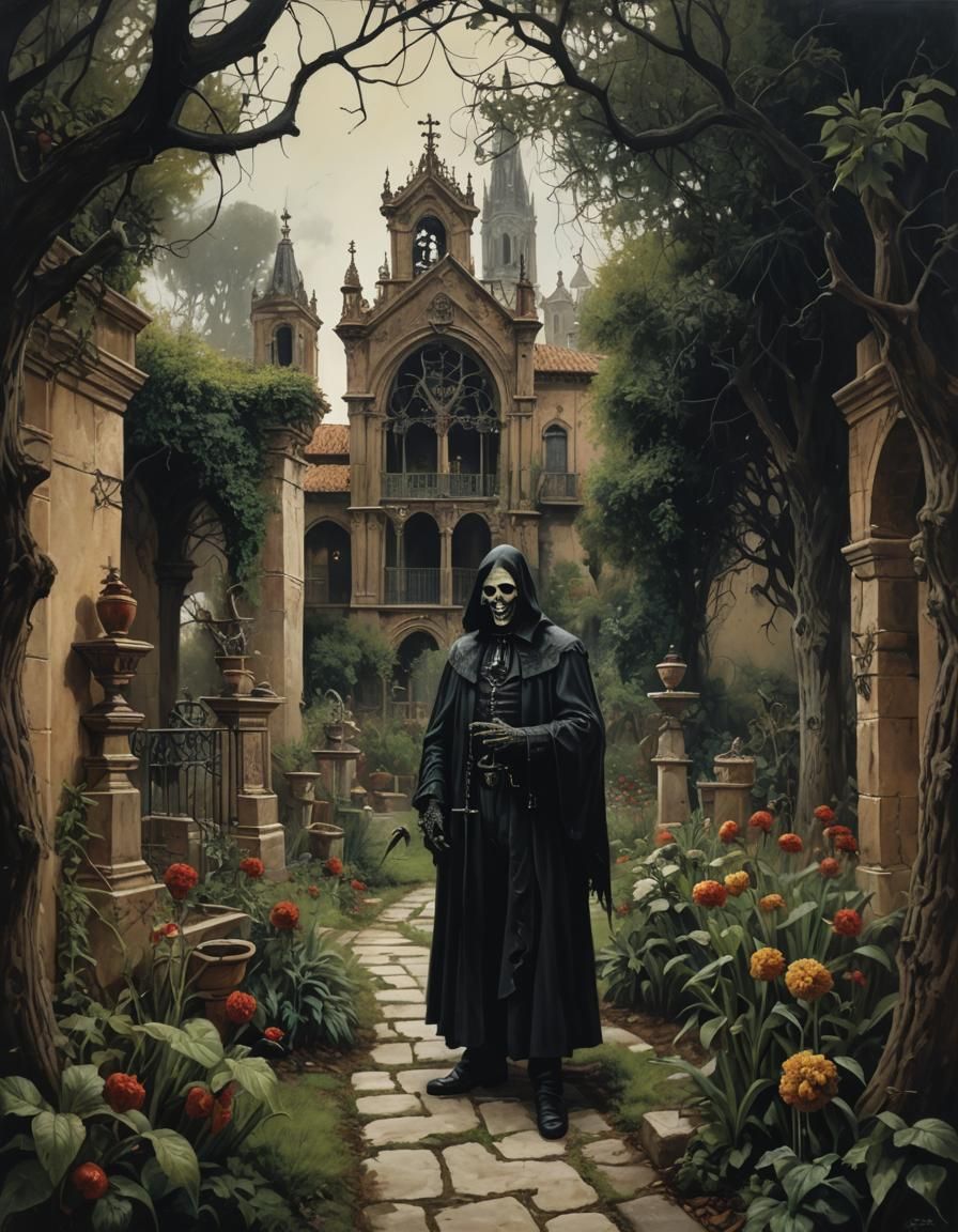 Sinister Gothic Horror in Haunted Spanish Garden