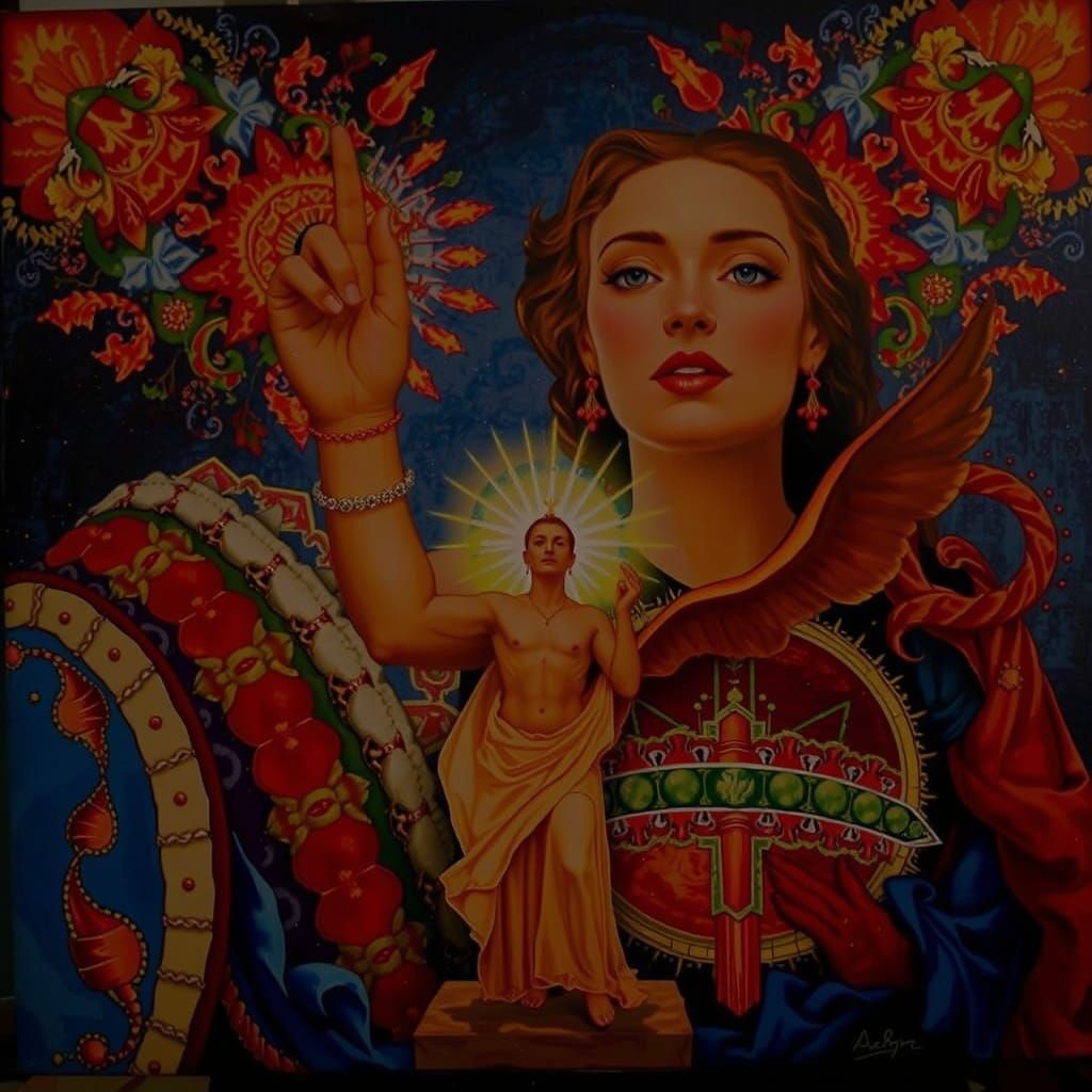 Masterpiece Painting of Beauty and Truth